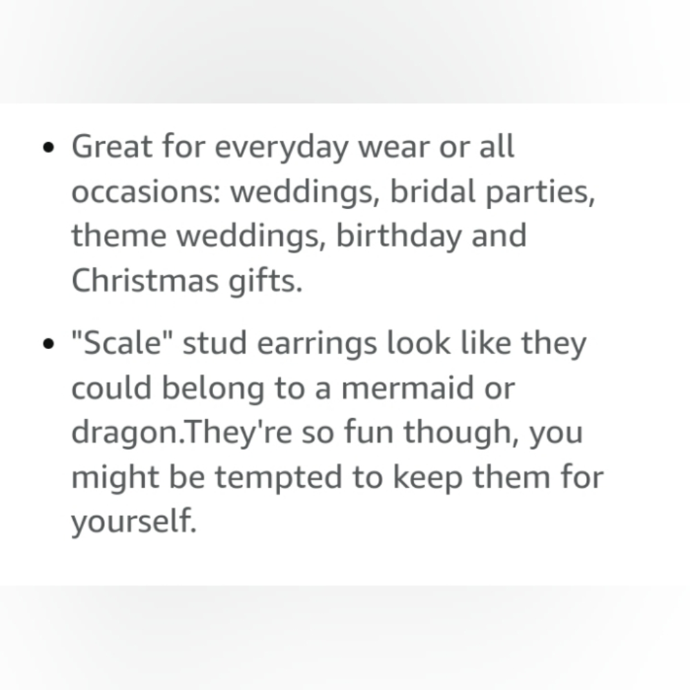 Women's Mermaid Scale Silver Tone Seafoam Stud Bling 💎 Earrings NWT - Picture 3 of 4